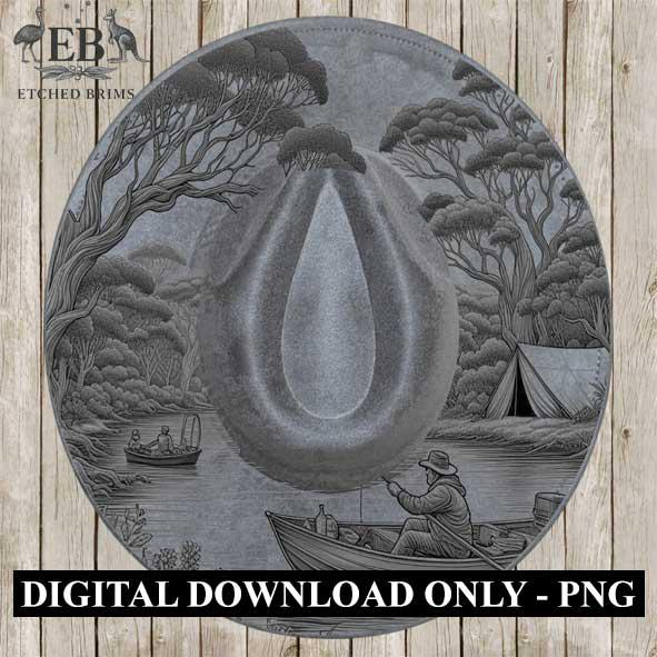 Camping Fishing 6 Hat File, Laser Hat Burning Design, Digital Download PNG, Hat Burning Template, Hat Laser Engraving Design, Hat File EB100