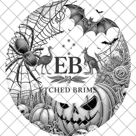 Halloween Hat Template, Spider Web Hat Burning Design, Spooky Season, PNG, Hat Burning Stencil, Hat Burning Design, Engraving Pattern, EB460