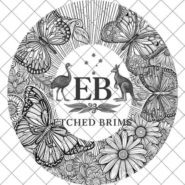 Butterflies 4 Hat File, Laser Hat Burning Design, Digital Download PNG, Hat Burning Template, Hat Laser Engraving Design, Hat File EB83