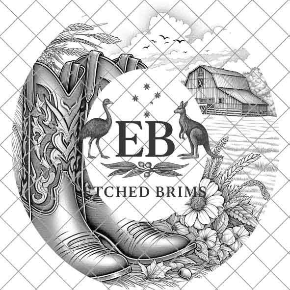 Cowgirl Boots 2 Hat Engraving, Western Brim PNG Template, Digital Laser Design Wide Brim Faux Suede Hat, Boho,Laser Hat Burning File EB443