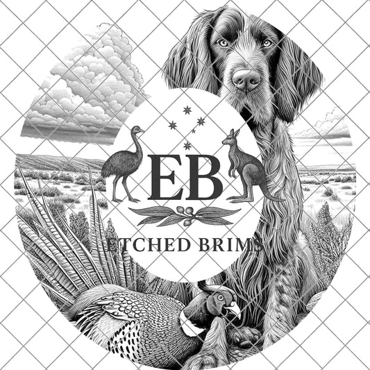 Hat Burning Design, German Wirehaired Pointer Dog, Hat Engraving Template, PNG, Hunting Dog Design, Digital File for Burning Hats, EB653