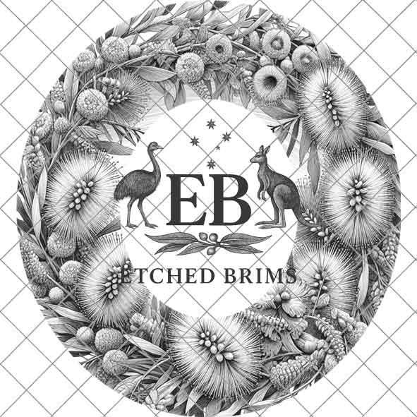 Australian Native Bottlebrush Flowers 1 Hat File, Hat Burning Design, Hat Burning Template, Hat Laser Engraving Design, Hat File EB259