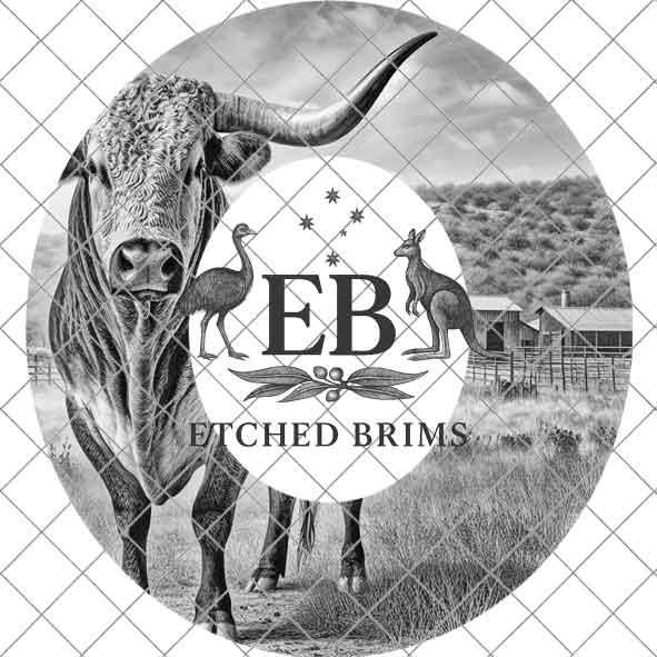 Longhorn Cow Wide Brim Hat Design, Laser Hat Burning Design, Digital Download PNG and SVG, Hat Burning Template, Country, Cowgirl Hat, EBM05