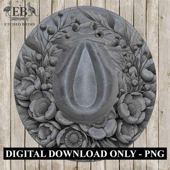 Australian Native Bush Flowers 6 Hat File, Hat Burning Design, Hat Burning Template, Hat Laser Engraving Design, Hat File EB265