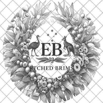 Australian Native Eucalyptus Flowers 1 Hat File, Hat Burning Design, Hat Engraving Template, Hat Laser Engraving Design, PNG Hat File EB260