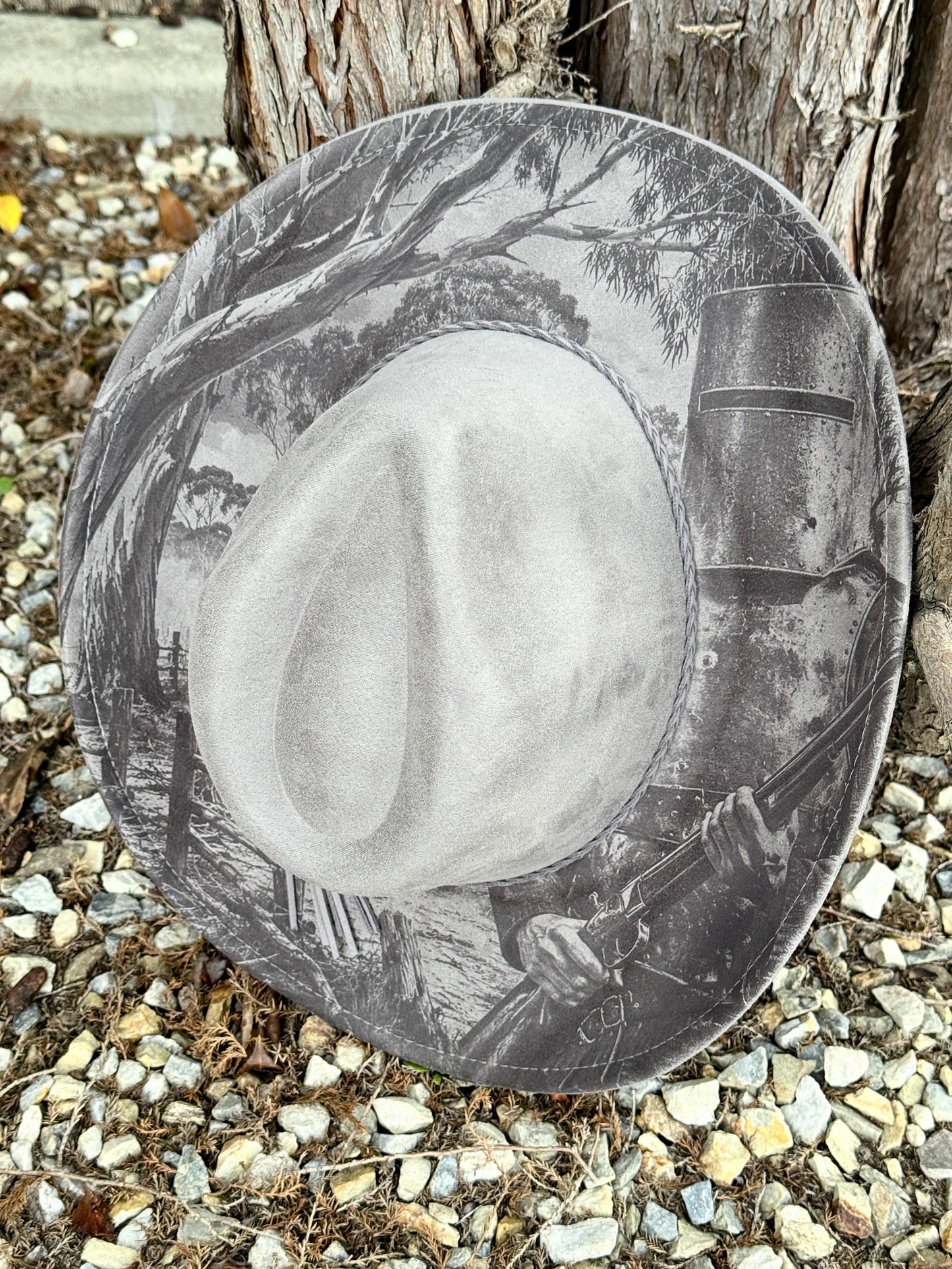 Ned Kelly Laser Engraved Hat – Australian Bushranger Outlaw Western Brim | Cowboy Cowgirl Fedora