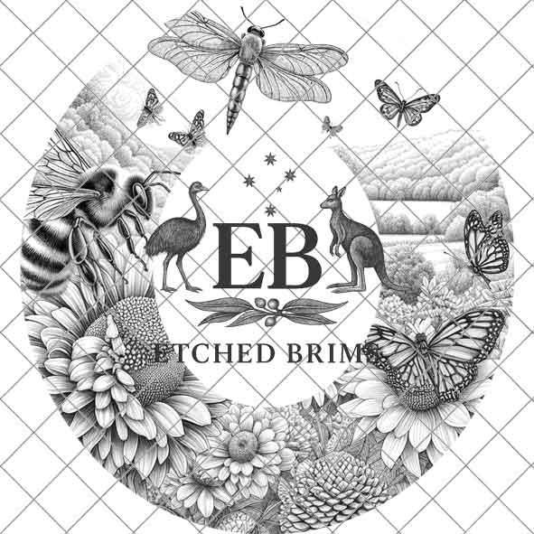 Flowers & Bees 1 Hat File, Laser Hat Burning Design, Digital Download PNG, Hat Burning Template, Hat Laser Engraving Design Hat File EB279