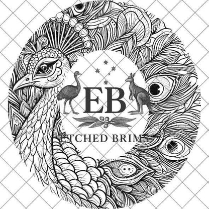 Peacock 10 Hat File, Hat Burning Design, Digital Download PNG, Hat Burning Template, Hat Laser Engraving Design, Bird Design, Hat File EB335