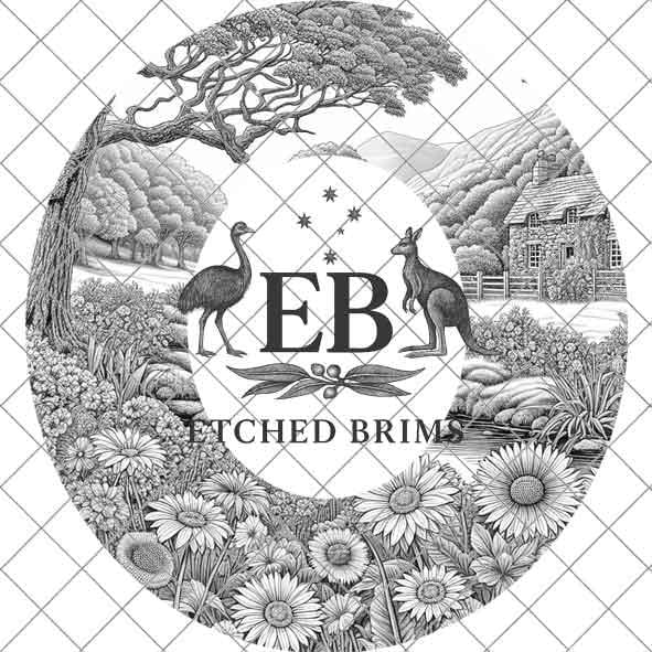 Hat Burning Design, Cottage 10, Digital Download PNG, Hat Burning Template, Hat Laser Engraving Design, Flowers Wide Brim Hat Design, EB25