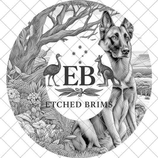 Belgian Malinois Dog Hat Engraving Template, PNG for Laser Hat Burning, PDF for Hand Burning Design, Digital Download, EB948