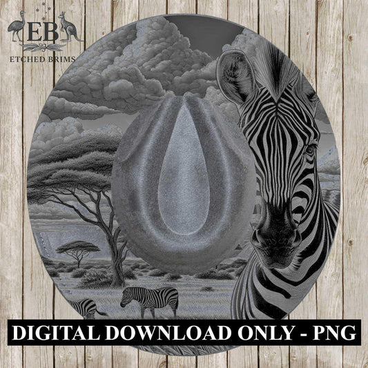 Zebra Safari 2, Hat Burning Design, Hand Burning Stencil included, PDF & PNG, Hat Burning Template, Laser Engraving Design, EB640