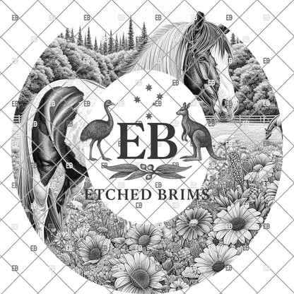 American Paint Horse, Laser Hat Burning Design, Digital Download PNG, Hat Burning Template, Hat Laser Engraving Design, Hat File EB1132