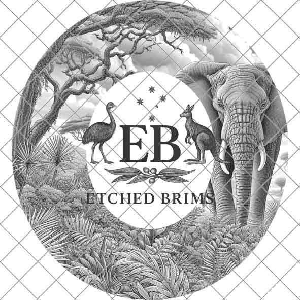 Elephant 2, Hat Burning Design, Digital Download PNG & PDF, Hat Burning Templates, Laser Engraving Design, Hat Burning Stencils, EB499