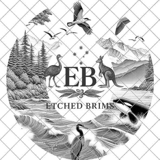 Orca Whales 2, Mountains, Laser Hat Burning Design, Digital Download PNG, Hat Burning Template, Hat Laser Engraving Design, Hat File EB353