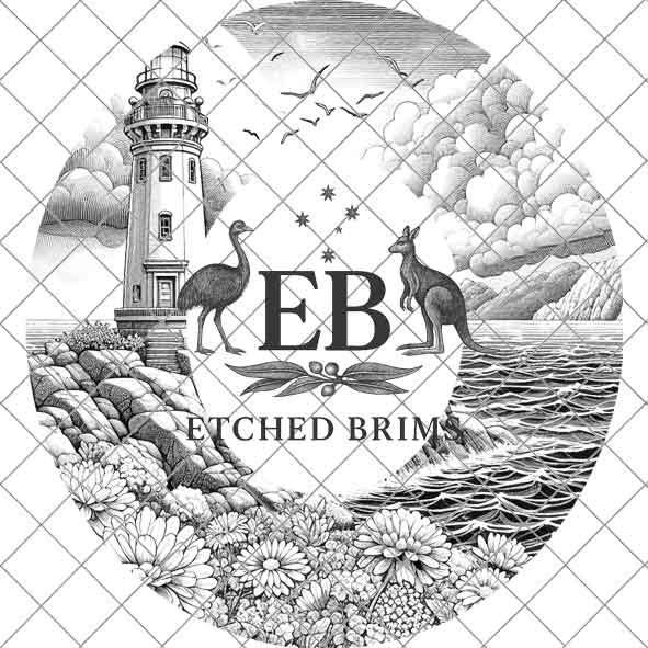 Lighthouse Ocean Flowers 2, Laser Hat Burning Design, Digital Download PNG, Hat Burning Template, Hat Laser Engraving Design, Hat File EB188