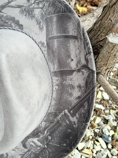 Ned Kelly Laser Engraved Hat – Australian Bushranger Outlaw Western Brim | Cowboy Cowgirl Fedora