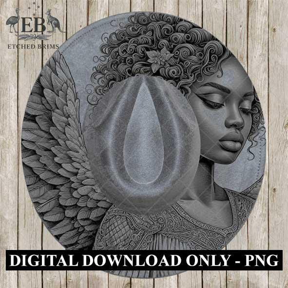 Angel Wings Hat Burning Templates 11, Memorial Wide Brim Hat, Laser Hat Designs, Hand Burning Stencil, PNG & PDF Digital Downloads, EB529