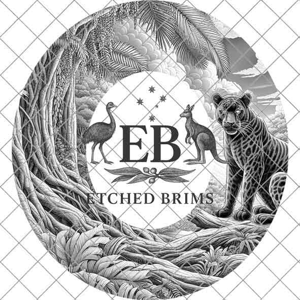 Jungle Panther 6, Hat Burning Design, Digital Download PNG & PDF, Hat Burning Templates, Laser Engraving Design, Hat Burning Stencils, EB490