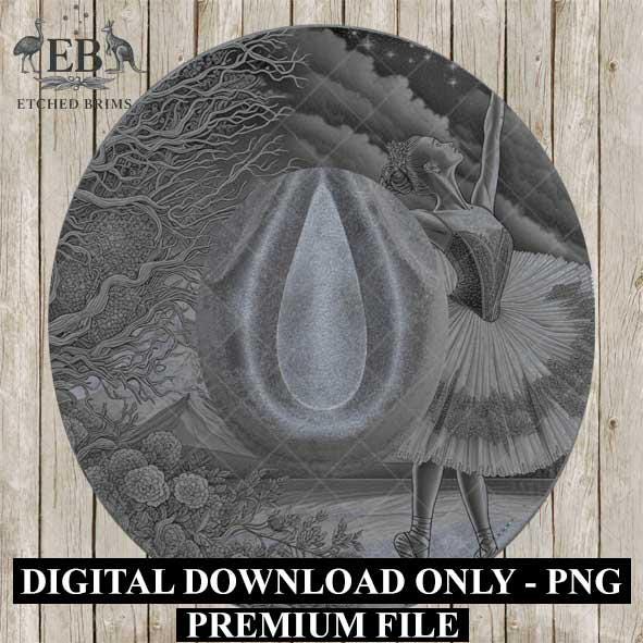 Hat Burning Design, Ballerina 3 Hat File, Hat Burning Stencil, PDF & PNG, Hat Burning Template, Hat Laser Engraving Design, Hat File, EB533
