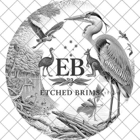 Heron 2 Hat File, Hat Burning Design, Digital Download PNG, Hat Burning Template, Hat Laser Engraving Design, Bird Design, Hat File EB318