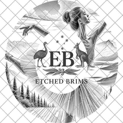 Hat Burning Design, Ballerina 1 Hat File, Hat Burning Stencil, PDF & PNG, Hat Burning Template, Hat Laser Engraving Design, Hat File, EB534