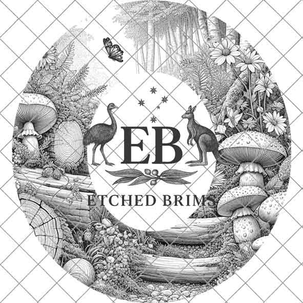 Fairy Garden 4, Laser Burning Design, Digital Download PNG, Hat Burning Template, Hat Laser Engraving Design, Wide Brim Hat Laser File EB164