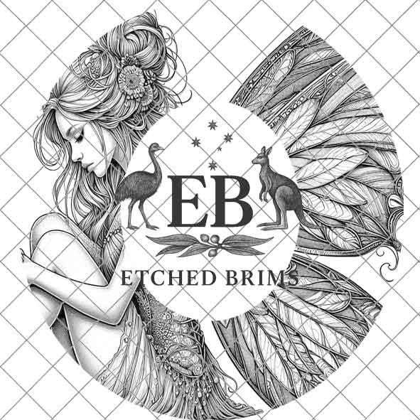 Fairy 11 Laser Hat Burning Design, Digital Download PNG, Hat Burning Template, Hat Laser Engraving Design, Wide Brim Hat Laser File EB134