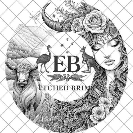 Taurus Zodiac Hat Design PNG, Laser Engraving File, Western Boho Digital Download, Hat Engraving Design, Western Hat File, EB312