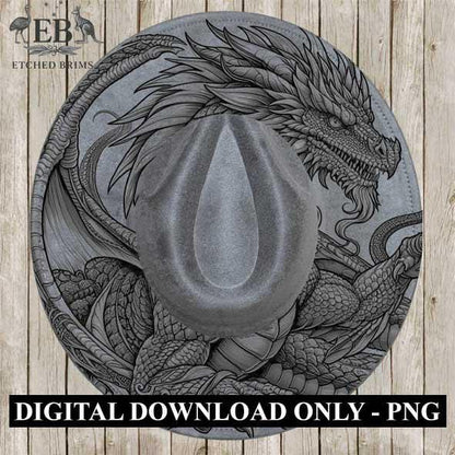 Dragon 3 Hat File, Laser Hat Burning Design, Digital Download PNG, Hat Burning Template, Hat Laser Engraving Design, Hat File EB85