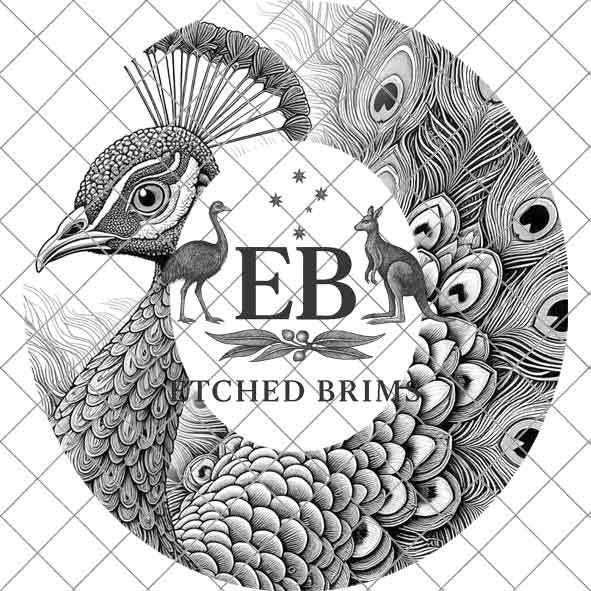 Peacock 4 Hat File, Hat Burning Design, Digital Download PNG, Hat Burning Template, Hat Laser Engraving Design, Bird Design, Hat File EB340