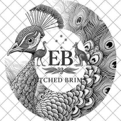 Peacock 4 Hat File, Hat Burning Design, Digital Download PNG, Hat Burning Template, Hat Laser Engraving Design, Bird Design, Hat File EB340