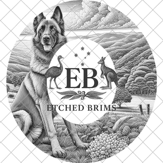 Belgian Malinois Dog Hat Engraving Template, PNG for Laser Hat Burning, PDF for Hand Burning Design, Digital Download, EB947