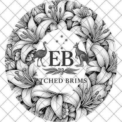 Lilies Flowers Hat File, Laser Hat Burning Design, Digital Download PNG, Hat Burning Template, Hat Laser Engraving Design, Hat File EB45