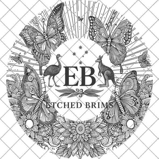 Butterflies 1 Hat File, Laser Hat Burning Design, Digital Download PNG, Hat Burning Template, Hat Laser Engraving Design, Hat File EB41