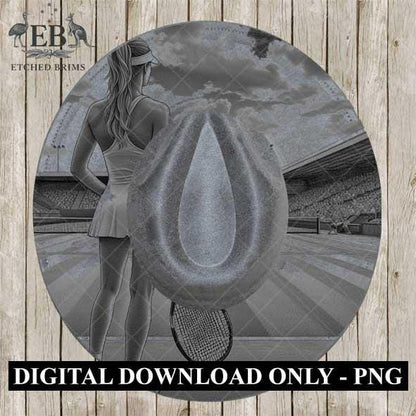 Tennis Player 6 Sports, Hat Burning Design, Digital Download, Hat Burning Templates, Laser Engraving Design, Hat Burning Stencils, EB517