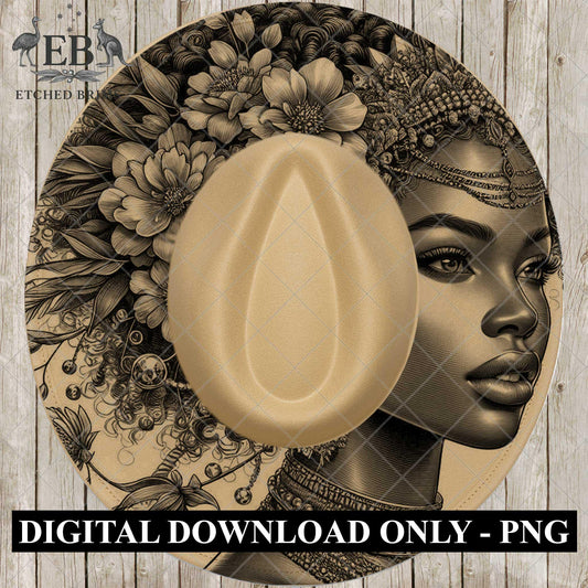 Fairytale Princess, Hat Burning Design, Digital Download PNG, Hat Burning Template, Hat Laser Engraving Design, Printable Stencil, EB824