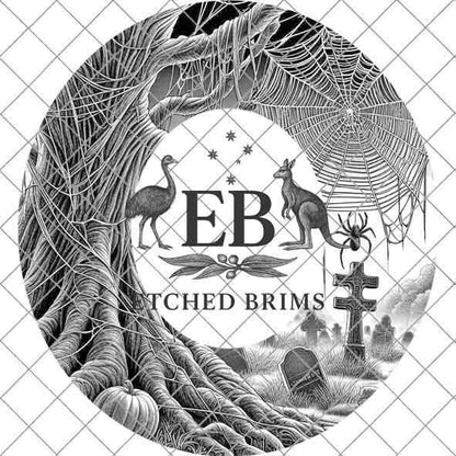 Halloween Hat Template, Spider Web Hat Burning Design, Spooky Season, PNG, Hat Burning Stencil, Hat Burning Design, Engraving Pattern, EB466