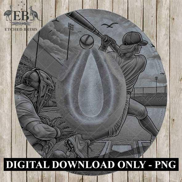 Softball Baseball Sports 2, Hat Burning Design, Digital Download, Hat Burning Templates, Laser Engraving Design, Hat Burning Stencils, EB511