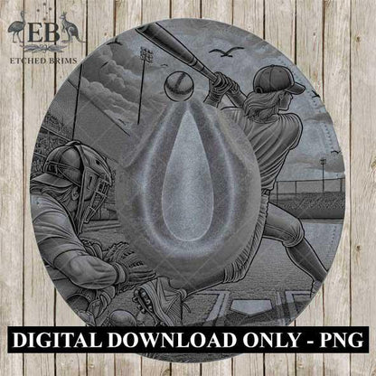 Softball Baseball Sports 2, Hat Burning Design, Digital Download, Hat Burning Templates, Laser Engraving Design, Hat Burning Stencils, EB511