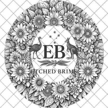 Flowers 9 Hat File, Hat Burning Design, Digital Download PNG, Hat Burning Template, Hat Laser Engraving Design, Hat File EB291