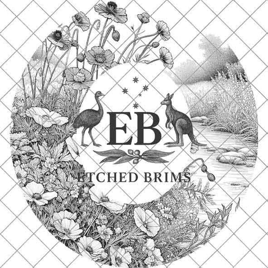 Wildflowers 3 Hat File, Laser Hat Burning Design, Digital Download PNG, Hat Burning Template, Hat Laser Engraving Design, Hat File EB219