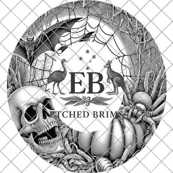 Halloween Hat Template, Spider Web Hat Burning Design, Spooky Season, PNG, Hat Burning Stencil, Hat Burning Design, Engraving Pattern, EB463