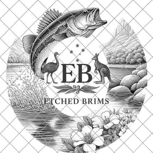 Hat Burning Design, Bass Fish 8, Fishing Digital File, PNG, Hat Burning Template, Cowboy Hat, Laser Engraving, Wide Brim Hat Design EB400