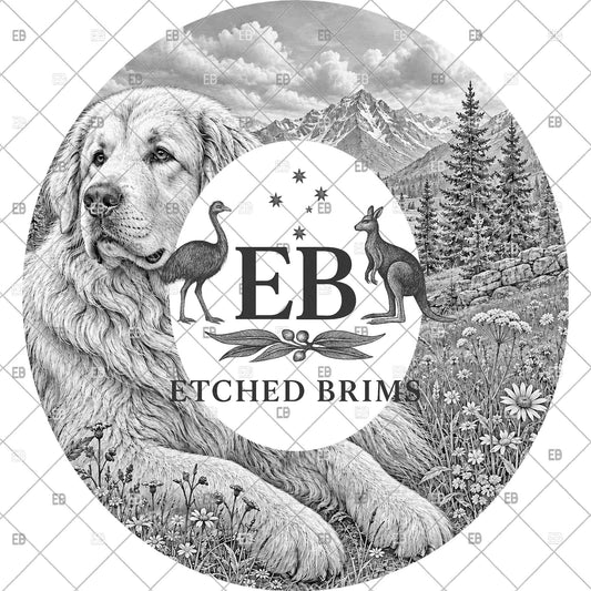 Great Pyrenees Dog, Hat Burning Design, PNG for Laser Engraving, Working Dog PNG, Western Hat Design, Digital File for Burning, EB1273